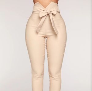 Knot Your Girl Pants - Khaki fashion nova